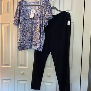 Stylish 2pc set NWT Navy Trousers & Top
